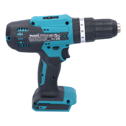 Makita HP 488 DZK 18 V Perceuse-visseuse à percussion sans fil 42 Nm série G + Coffret - sans batterie, sans chargeur