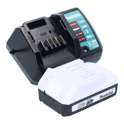 Makita HP 488 DWY1K 18 V Perceuse-visseuse à percussion sans fil 42 Nm série G + 1x Batterie 1,5 Ah + Chargeur + Mallette