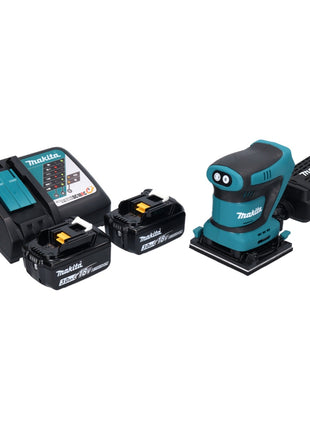 Makita DBO480RF Ponceuse vibrante sans fil 112x102mm 18V + 2x Batteries 3,0Ah + Chargeur