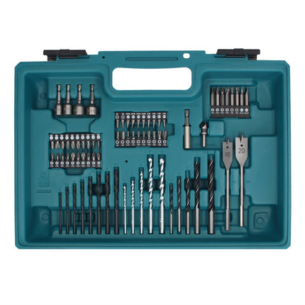 Makita Mallette de transport pour foret - 74 pièces pour perceuse-visseuse sans fil 18 V DDF et perceuse-visseuse à percussion DHP