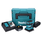 Lijadora orbital a batería Makita DBO 480 RF1J 18 V 112 x 102 mm + 1x batería 3,0 Ah + cargador + Makpac