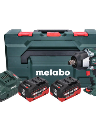 Visseuse à chocs sans fil Metabo SSW 18 LTX 1750 BL 18 V 1750 Nm 3/4" sans balais + 2x batterie 10,0 Ah + chargeur + métaBOX