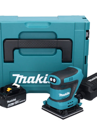 Makita DBO 480 M1J Akumulatorowa szlifierka oscylacyjna 18 V 112 x 102 mm + 1x akumulator 4,0 Ah + Makpac - bez ładowarki