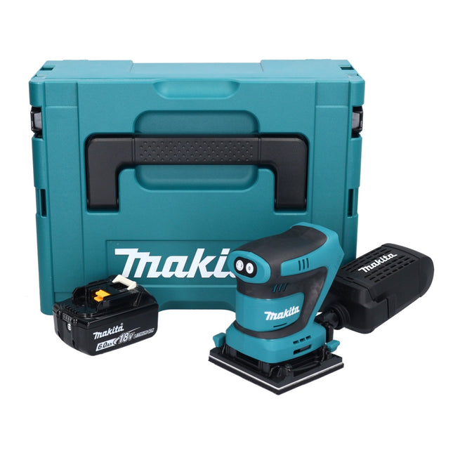 Makita DBO480G1J Ponceuse vibrante  sans fil 112 x 102mm 18V + 1x Batterie 6,0Ah + Coffret - sans chargeur