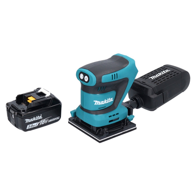 Makita DBO 481 F1 Ponceuse vibrante sans fil 18 V 112 x 102 mm + 1x batterie 3,0 Ah - sans chargeur