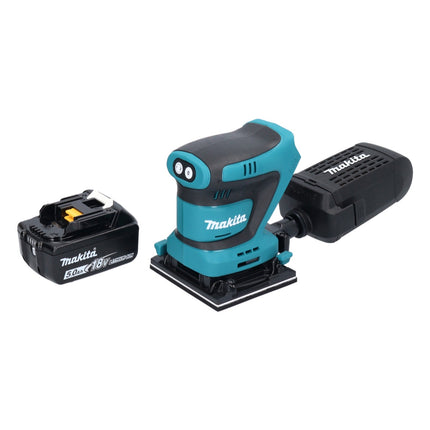 Makita DBO 481 T1 Ponceuse vibrante sans fil 18 V 112 x 102 mm + 1x batterie 5,0 Ah - sans chargeur
