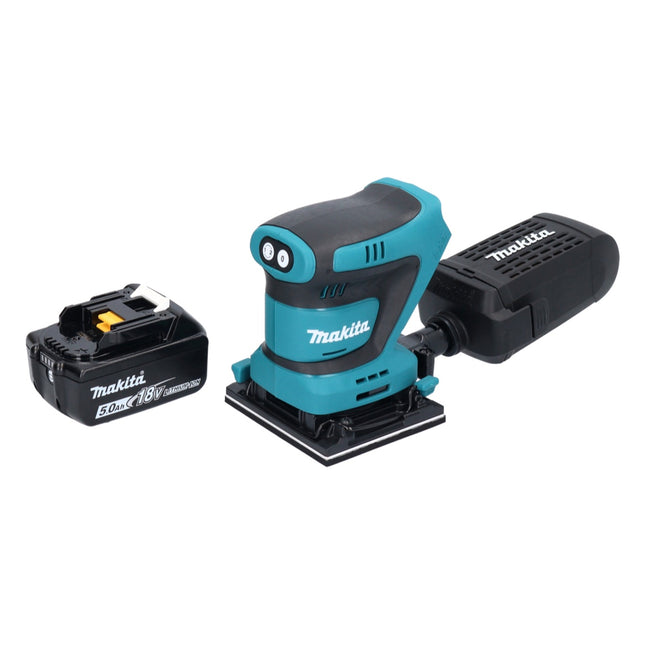 Makita DBO 481 T1 Ponceuse vibrante sans fil 18 V 112 x 102 mm + 1x batterie 5,0 Ah - sans chargeur