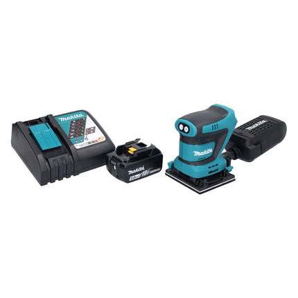 Makita DBO 481 RT1 Ponceuse vibrante sans fil 18 V 112 x 102 mm + 1x batterie 5,0 Ah + chargeur