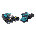 Makita DBO 481 RG Ponceuse vibrante sans fil 18 V 112 x 102 mm + 2x batterie 6,0 Ah + chargeur