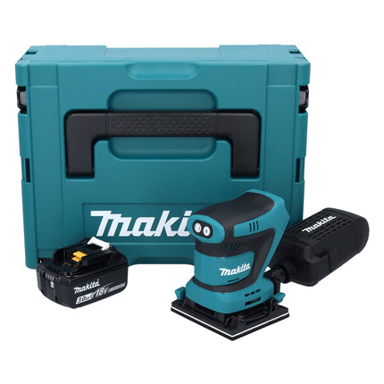 Makita DBO 481 F1J Ponceuse vibrante sans fil 18 V 112 x 102 mm + 1x batterie 3,0 Ah + Makpac - sans chargeur