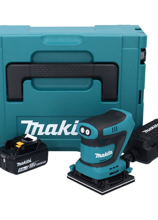 Makita DBO481T1J Ponceuse vibrante sans fil 112 x 102 mm 18V + 1x Batterie 5,0Ah + Coffret - sans chargeur