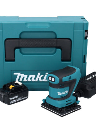 Makita DBO 481 G1J Ponceuse vibrante sans fil 18 V 112 x 102mm + 1x Batterie 6,0 Ah + Coffret Makpac - sans chargeur