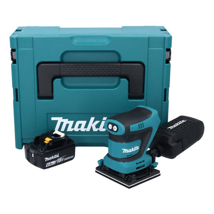 Makita DBO 481 G1J Ponceuse vibrante sans fil 18 V 112 x 102 mm + 1x batterie 6,0 Ah + Makpac - sans chargeur