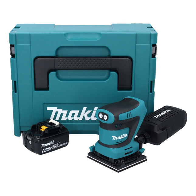 Makita DBO 481 G1J Ponceuse vibrante sans fil 18 V 112 x 102 mm + 1x batterie 6,0 Ah + Makpac - sans chargeur