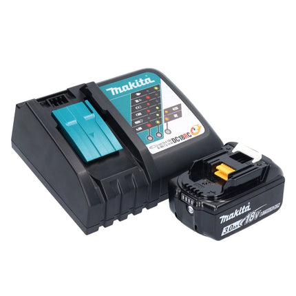 Makita DHP 482 RF1X1W Perceuse-visseuse à percussion sans fil 18 V 62 Nm + 1x Batterie 3,0 Ah + Chargeur + kit d'accessoires - 74 pièces + Mallette