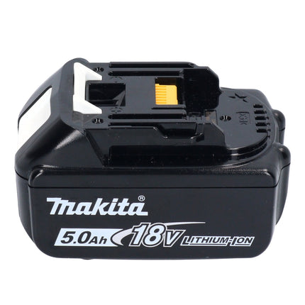 Makita DHP 482 T1X1W Perceuse-visseuse à percussion sans fil 18 V 62 Nm + 1x Batterie 5,0 Ah + kit d'accessoires - 74 pièces + Mallette - sans chargeur