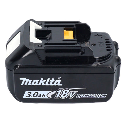 Makita DHP 484 F1X1W Perceuse-visseuse à percussion sans fil 18 V 54 Nm sans balai blanc + 1x Batterie 3,0 Ah + kit d'accessoires - 74 pièces + Mallette - sans chargeur