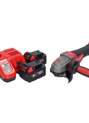 Milwaukee M18 CAG115XPDB-502 Akku Winkelschleifer 18 V 115 mm Brushless + 2x Akku 5,0 Ah + Ladegerät