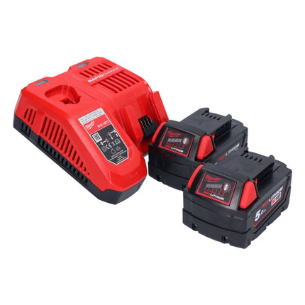 Milwaukee M18 CAG115XPDB-502 Meuleuse d'angle sans fil 115mm Brushless 18V + 2x Batteries 5,0Ah + Chargeur