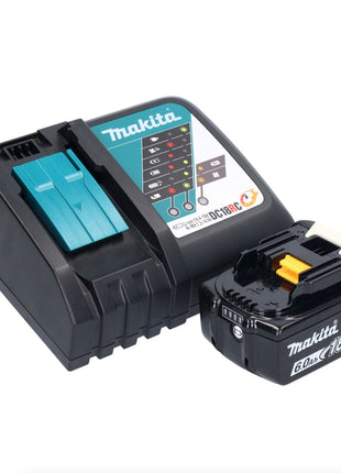 Taladro percutor inalámbrico Makita DHP 487 RG1X1 18 V 40 Nm sin escobillas + 1x batería 6,0 Ah + cargador + set de accesorios 74 piezas + estuche