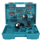 Makita DDF 453 T1X1 Perceuse-visseuse sans fil 18 V 42 Nm + 1x Batterie 5,0 Ah + kit d'accessoires - 74 pièces + Mallette - sans chargeur