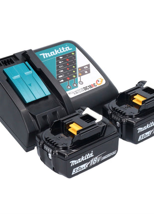 Makita DDF 482 RFX1 Perceuse-visseuse sans fil 18 V 62 Nm + 2x Batteries 3,0 Ah + Chargeur + kit d'accessoires - 74 pièces + Mallette