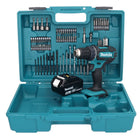 Makita DDF 482 T1X1 Perceuse-visseuse sans fil 18 V 62 Nm + 1x Batterie 5,0 Ah + kit d'accessoires - 74 pièces + Mallette - sans chargeur