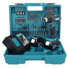 Makita DDF 482 RGX1 Perceuse-visseuse sans fil 18 V 62 Nm + 2x Batteries 6,0 Ah + Chargeur + kit d'accessoires - 74 pièces + Mallette