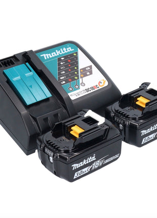 Makita DDF 485 RFX1 Perceuse-visseuse sans fil 18 V 50 Nm sans balais + 2x Batteries 3,0 Ah + Chargeur + kit d'accessoires - 74 pièces + Mallette