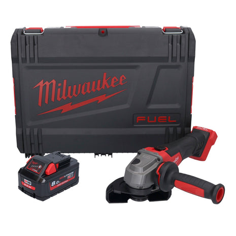 Meuleuse d'angle sur batterie Milwaukee M18 FSAG125X-801X 18 V 125 mm sans balais + 1x batterie 8,0 Ah + boîtier HD - sans chargeur