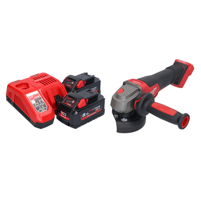 Meuleuse d'angle sur batterie Milwaukee M18 FSAGV115XPDB-802 18 V 115 mm sans balais + 2x batteries 8,0 Ah + chargeur