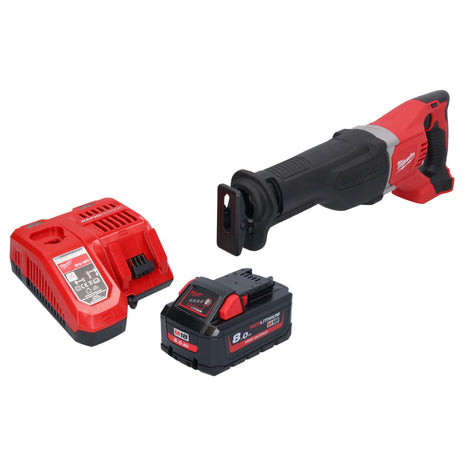 Milwaukee M18 BSX-801 Scie sabre sans fil 18 V + 1x batterie 8,0 Ah + chargeur