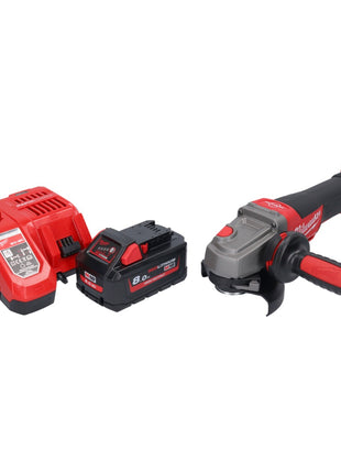 Meuleuse d'angle sur batterie Milwaukee M18 CAG115XPDB-801 18 V 115 mm sans balais + 1x batterie 8,0 Ah + chargeur