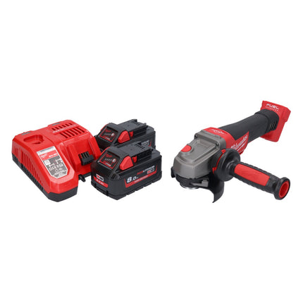 Meuleuse d'angle sur batterie Milwaukee M18 CAG115XPDB-802 18 V 115 mm sans balais + 2x batteries 8,0 Ah + chargeur