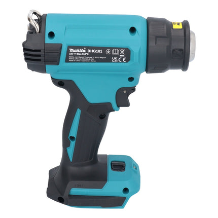 Makita DHG 181 ZJ Pistolet air chaud sans fil 18 V 150 - 550C + Makpac - sans batterie, sans chargeur de batterie