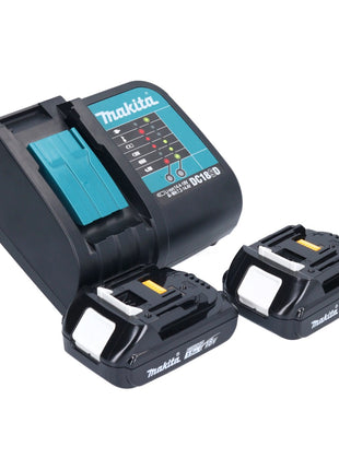 Makita DHP 484 SYX1W perceuse à percussion sans fil 18 V 54 Nm sans balais blanc + 2 batteries 1,5 Ah + chargeur + jeu d'accessoires 74 pièces + mallette