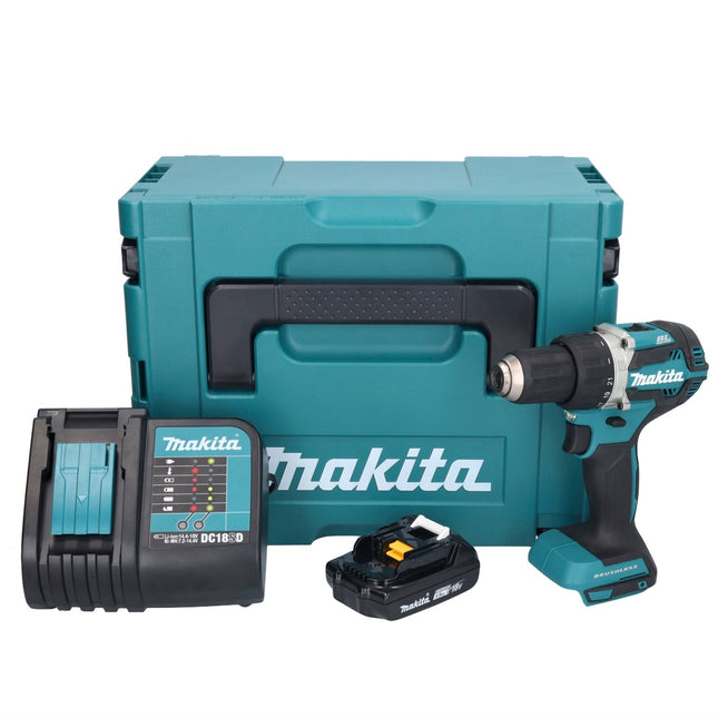 Makita DDF 484 SY1J Perceuse-visseuse sans fil 18 V 54 Nm + 1x batterie 1,5 Ah + chargeur + Makpac