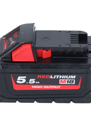 Milwaukee M18 HB 5,5 Batterie 18 V 5,5 Ah / 5500 mAh Li-Ion High Output ( 4932464712 ) avec indicateur de niveau de charge