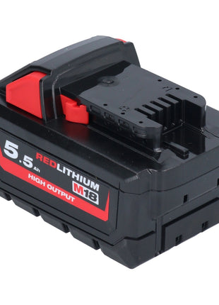 Milwaukee M18 HB 5,5 Batterie 18 V 5,5 Ah / 5500 mAh Li-Ion High Output ( 4932464712 ) avec indicateur de niveau de charge