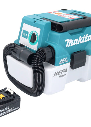 Makita DVC 750 LM1 Aspirateur à batterie LXT 18 V 67 mbar 7,5 l Brushless + 1x batterie 4,0 Ah - sans chargeur