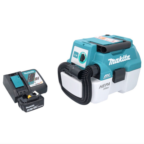 Makita DVC 750 LRM1 Akku Staubsauger LXT 18 V 67 mbar 7,5 l Brushless + 1x Akku 4,0 Ah + Ladegerät