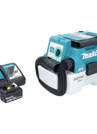 Makita DVC 750 LRG1 Aspirateur à batterie LXT 18 V 67 mbar 7,5 l Brushless + 1x batterie 6,0 Ah + chargeur