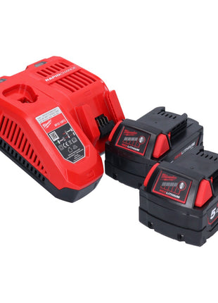 Milwaukee M18 ONEFSZ-502X Scie sabre sans fil 18V Brushless + 2x Batteries 5,0Ah + Chargeur + HD Box (4933478294)