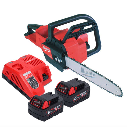 Milwaukee M18 FCHS35-502 Tronçonneuse sans fil 18 V 35 cm 12,4 m/s + 2x batterie 5,0 Ah + chargeur