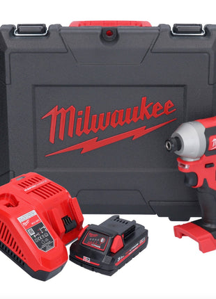 Milwaukee M18 CBLID-301C Clé à choc sans fil 18 V 180 Nm 1/4'' Brushless + 1x batterie 3,0 Ah + chargeur + Coffret