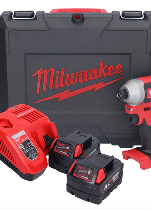 Milwaukee M18 CBLID-502C Clé à choc 18 V 180 Nm 1/4'' Brushless + 2x Batterie 5,0 Ah + Chargeur + Coffret