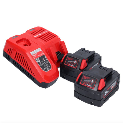 Milwaukee M18 CBLID-502C Clé à choc 18 V 180 Nm 1/4'' Brushless + 2x Batterie 5,0 Ah + Chargeur + Coffret