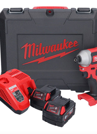 Clé à chocs sans fil Milwaukee M18 CBLID-602C 18 V 180 Nm 1/4" brushless + 2x batteries 6,0 Ah + chargeur + mallette