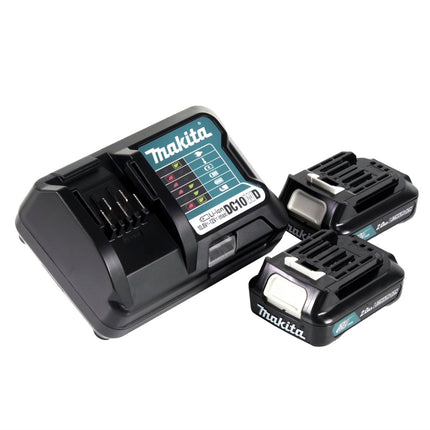 Visseuse à cliquet sans fil Makita WR 100 DWA 12 V 47,5 Nm 1/4" 3/8" + 2 batteries 2,0 Ah + chargeur