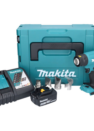 Makita DHG 181 RM1J soplador de aire caliente a batería 18 V 150 - 550°C + 1x batería 4,0 Ah + cargador + Makpac